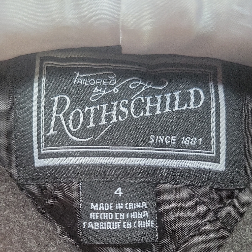 Rothschild Kids Classic Tailored Peacoat Button Closure Size 4 - Picture 2 of 10